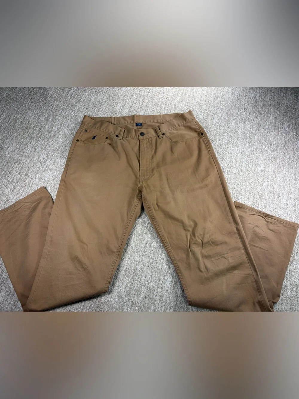 Polo by Ralph Lauren Montana Chino Tan Pants with Navy Size Tag